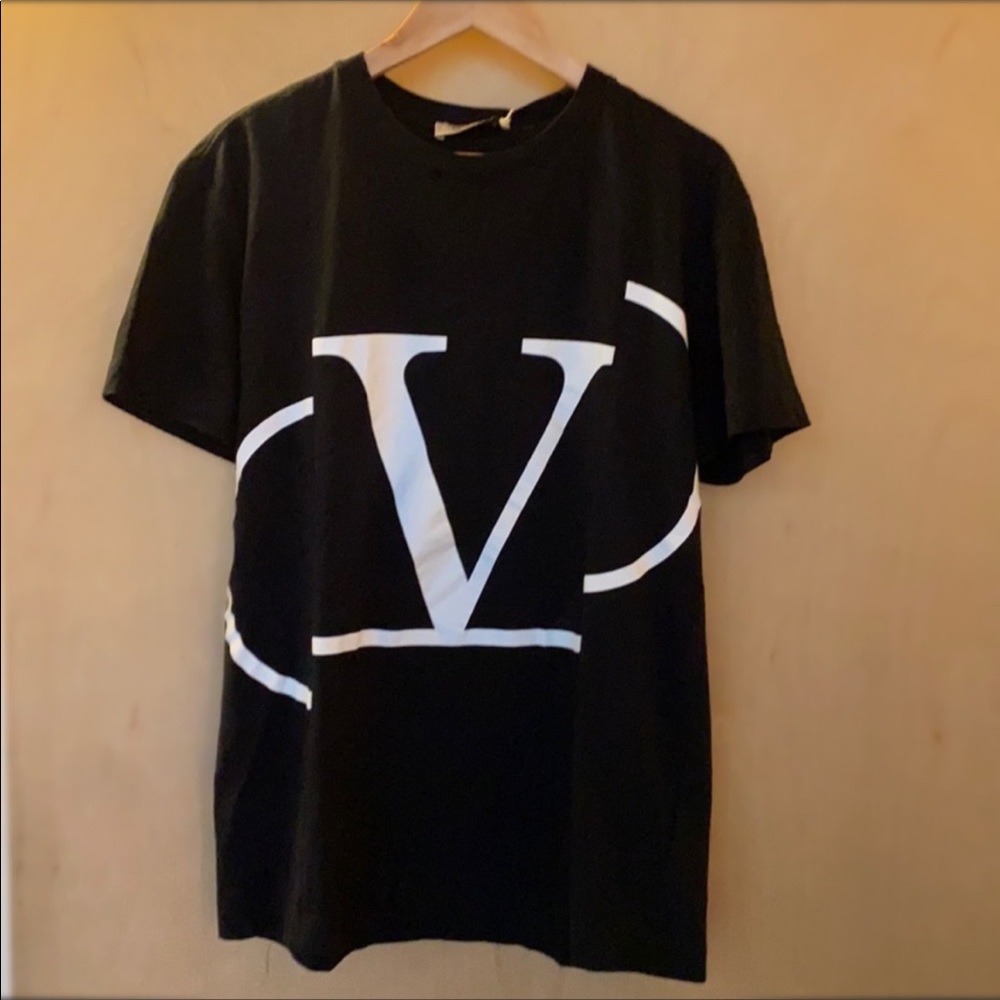 VALENTINO Deconstructed V logo t shirt